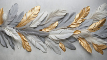 3D обои с рисунком перья Design Studio 3D Feathers AG-FT-006