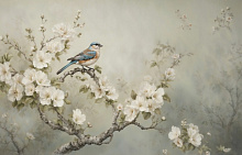 3D обои с рисунком птицы Design Studio 3D Chinoiserie birds AG-CB-004